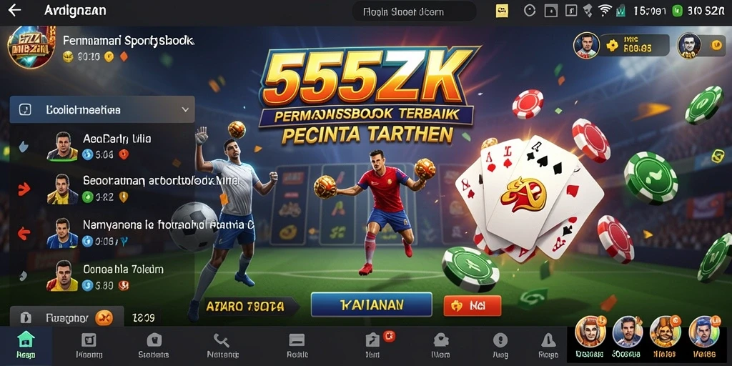 Tampilan gameplay taruhan di aplikasi 555ZK yang menarik.