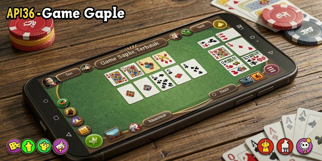 Tampilan gameplay seru Gaple di API36 dengan grafis menarik.