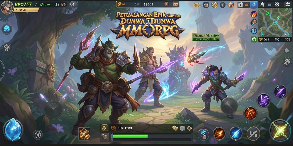 Tampilan epik dari pertarungan dalam <strong>BPO777</strong> MMORPG.