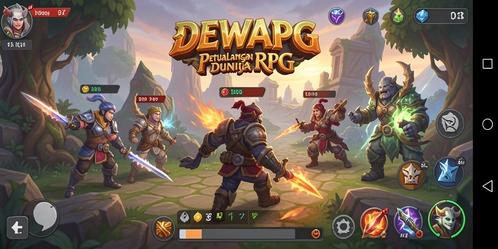Tampilan gameplay seru di dunia fantasi RPG DEWAPG.