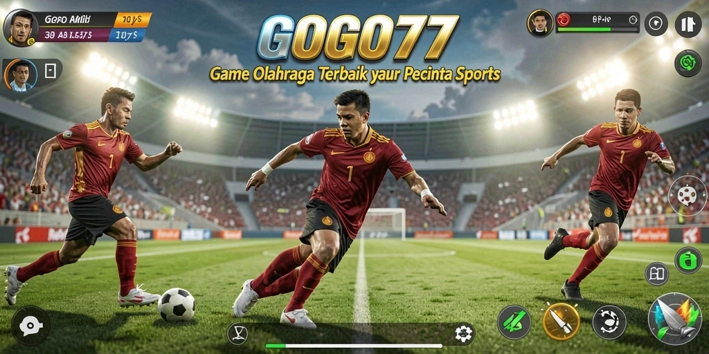 Tampilan gameplay GOGO77 yang mendebarkan dengan aksi olahraga nyata.