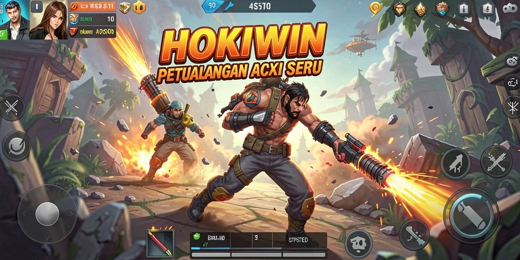 Gameplay HOKIWIN yang intens dengan aksi penuh adrenalin.