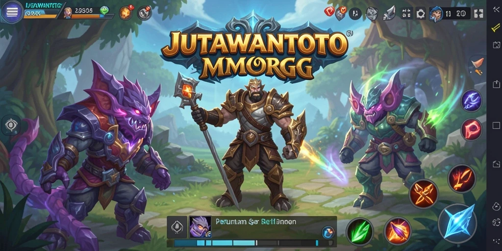 Tampilan gameplay seru dalam JUTAWANTOTO yang menegangkan.