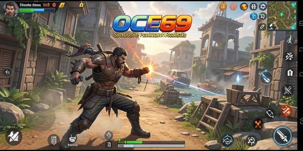 Screenshot gameplay OCE69 menampilkan petualangan simulasi yang mendalam.