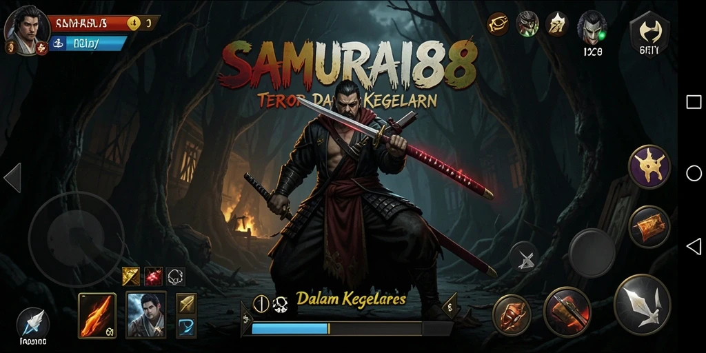 Screenshot menampilkan gameplay <strong>SAMURAI88</strong> yang mencekam dan penuh ketegangan.