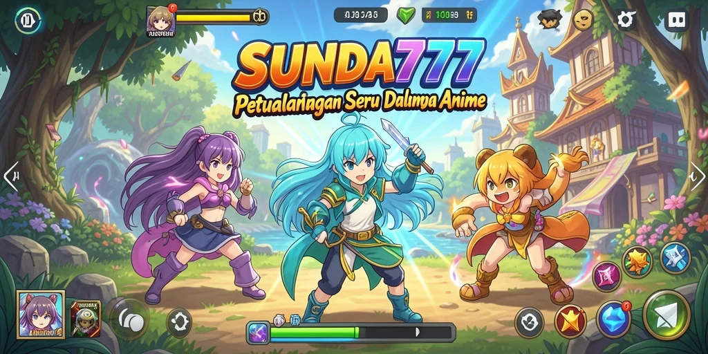 Gameplay SUNDA777 menampilkan aksi seru dengan karakter anime ikonik.
