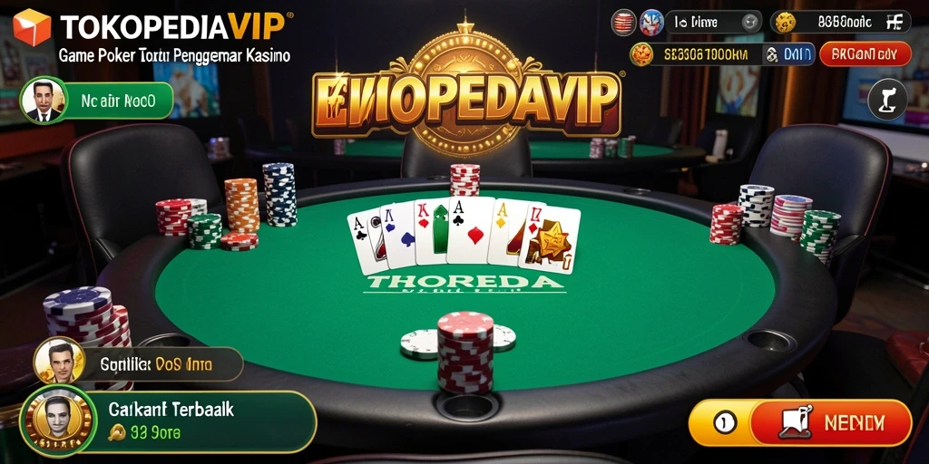 Screenshot menunjukkan gameplay Poker yang seru dan interaktif.