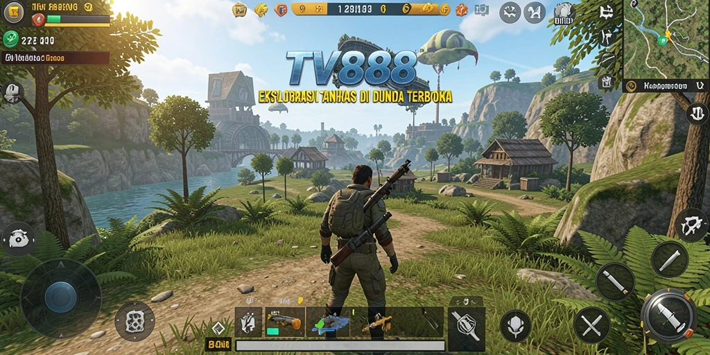 Tampilan gameplay TV888 yang mengesankan dari dunia terbuka.