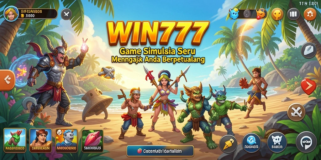 Screenshot gameplay simulasi WIN777 dengan tampilan menarik dan dinamis.